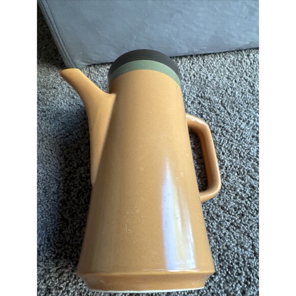 Arrowstone Stoneware Cherokee Orange Pitcher 693 Japan Tea Coffee Serverware 11" - Picture 10 of 10